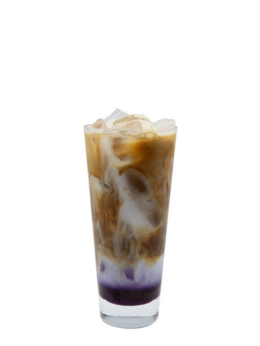 ube coconut iced latte