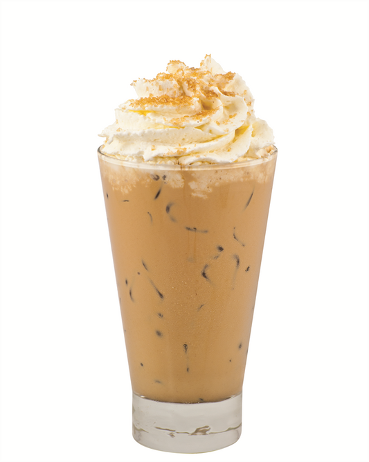 adult pumpkin chai iced latte