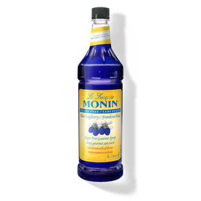 Monin Sugar Free Blue Raspberry Syrup 1 L bottle