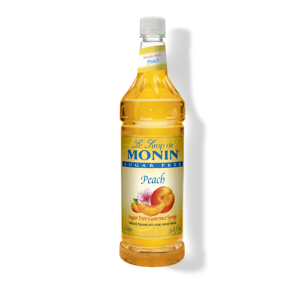 Monin Sugar Free Peach Syrup 1 L bottle
