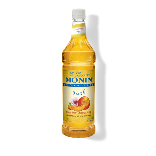 Monin Sugar Free Peach Syrup 1 L bottle