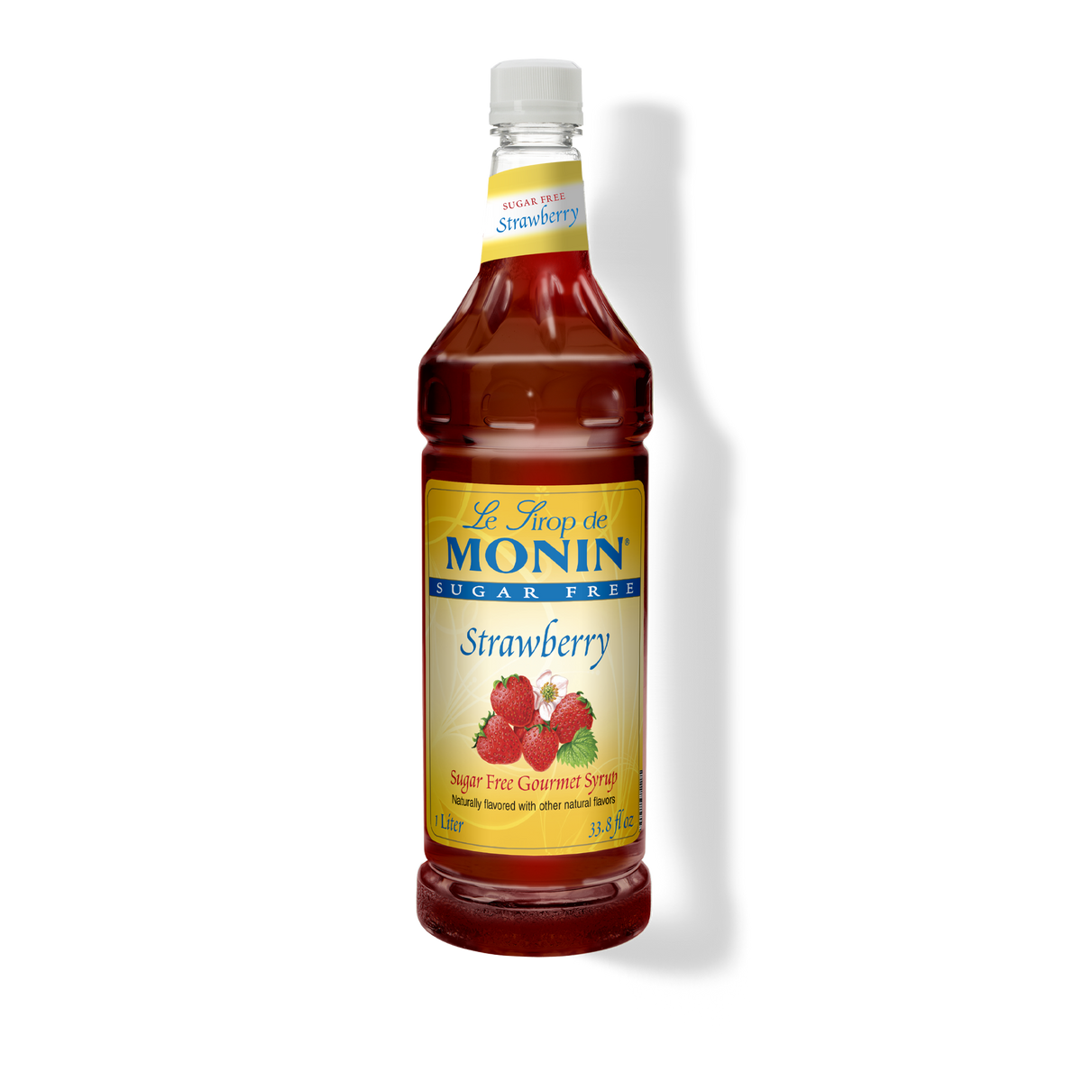 Monin Sugar Free Strawberry Syrup 1L bottle