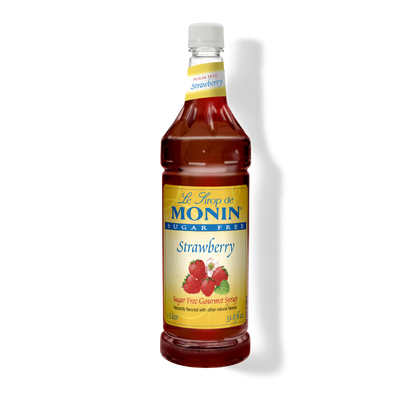Monin Sugar Free Strawberry Syrup 1L bottle
