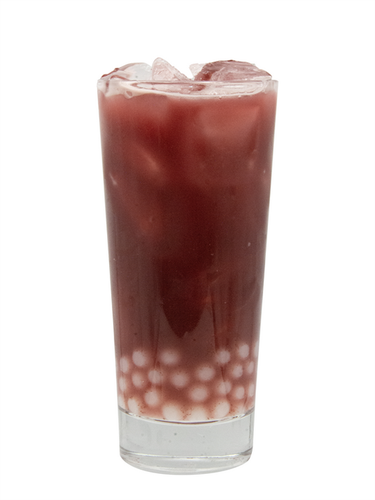 cherry hibiscus milk tea