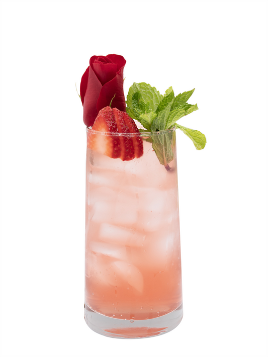 strawberry rose shrub