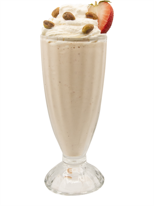 strawberry pistachio milkshake