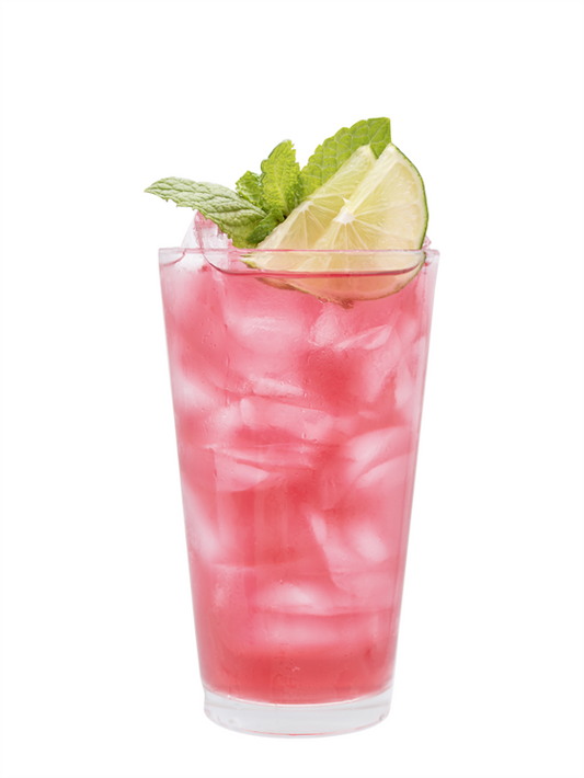 sparkling hibiscus limeade