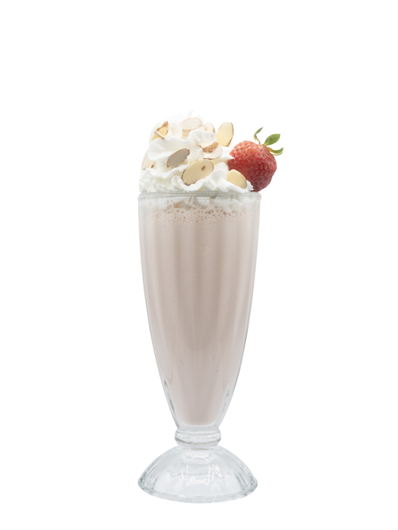 strawberry almond milkshake - Monin Canada