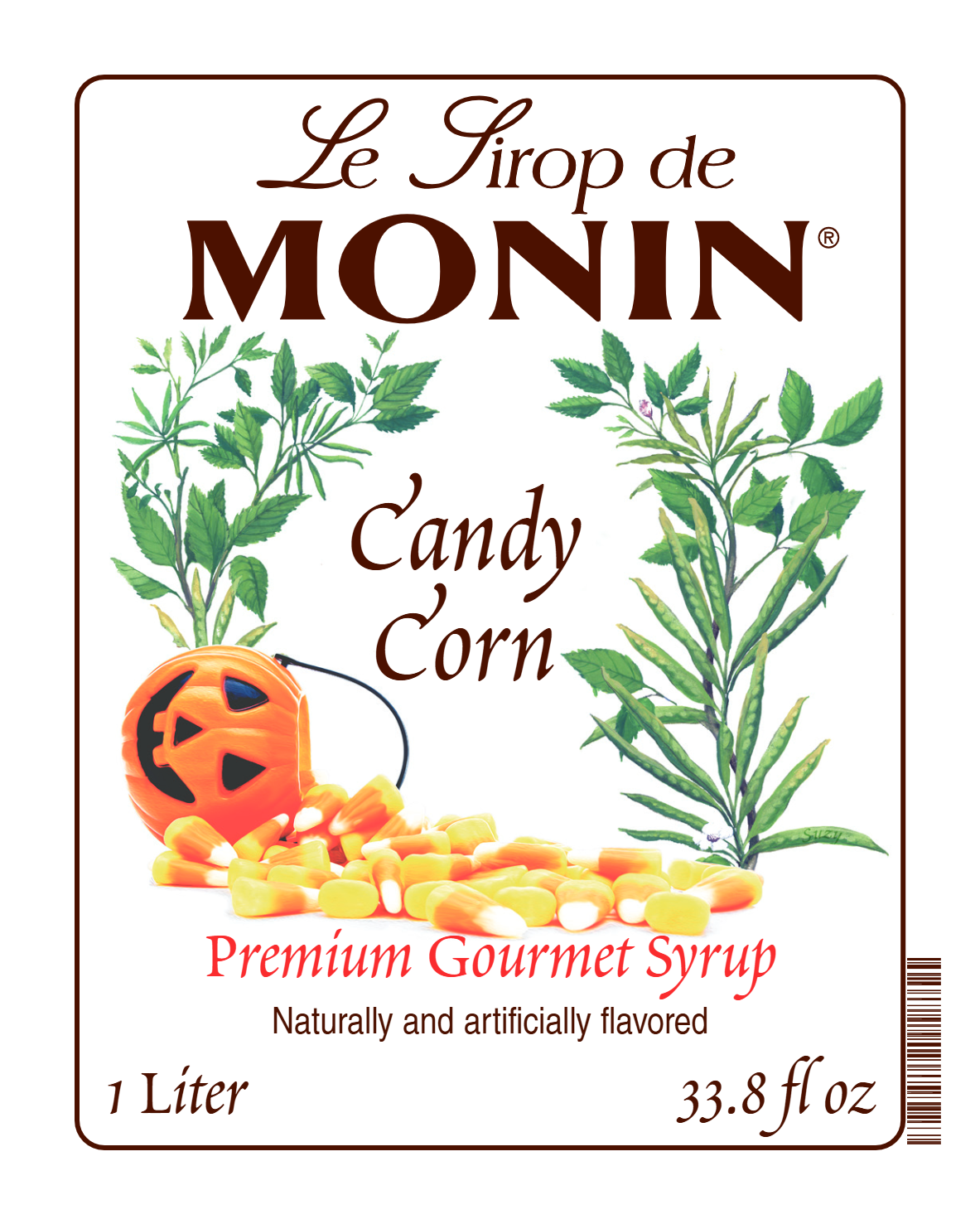 Monin Candy Corn Syrup product label