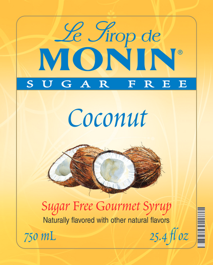 Monin Sugar Free Coconut Syrup 750 mL product label 