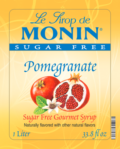 Monin Sugar Free Pomegranate Syrup 1 L label