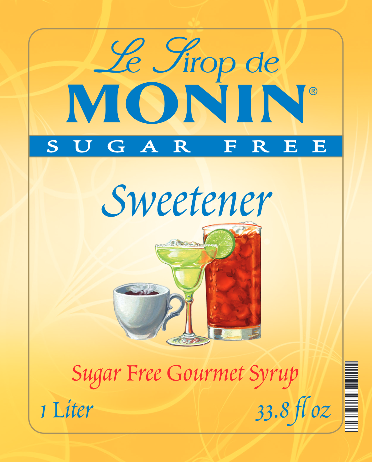 Monin Sugar Free Sweetener 1 L label