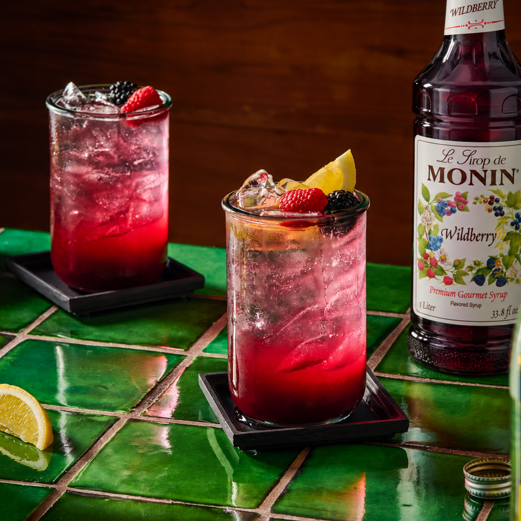 Wildberry Cocktails with Monin Wildberry Syrup