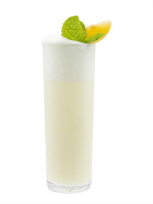 white peach gin fizz