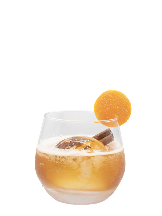 autumn rum old fashioned mocktail