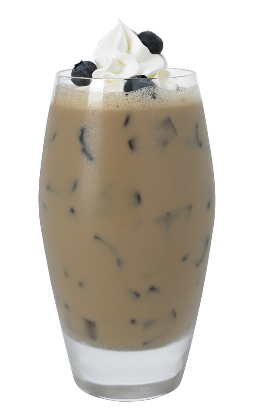 blueberry cold brew latte