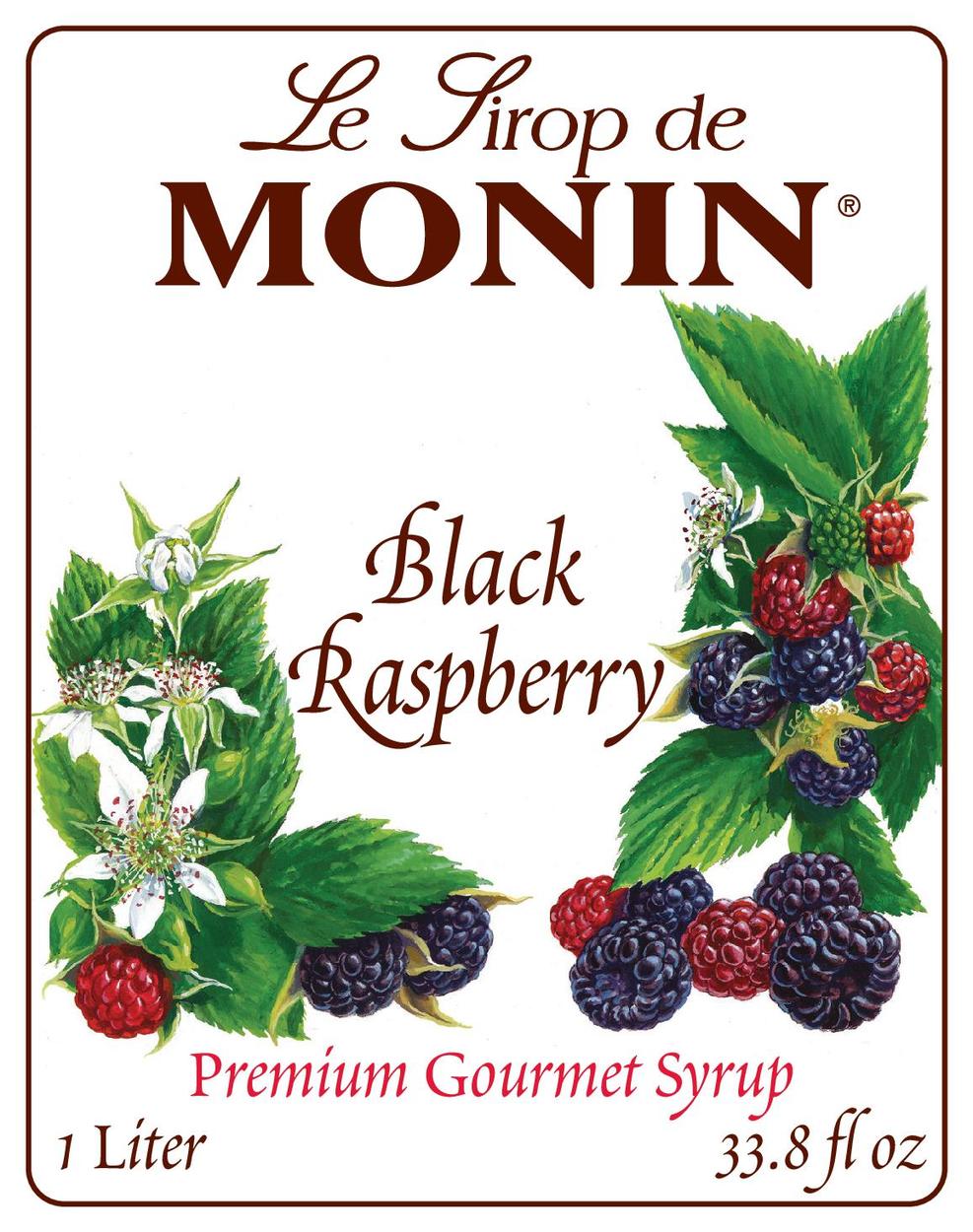 Monaco Black Raspberry Single Black Raspberry Syrup - Monin Canada
