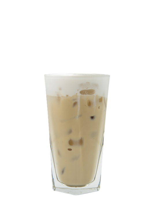 spiced iced ube latte