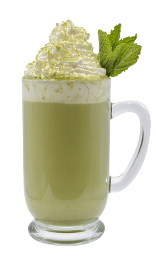 coconut hot matcha tea 