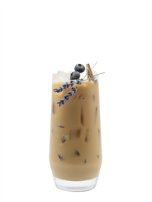 blueberry lavender iced latte