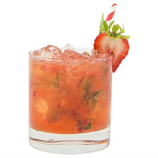 strawberry gin smash