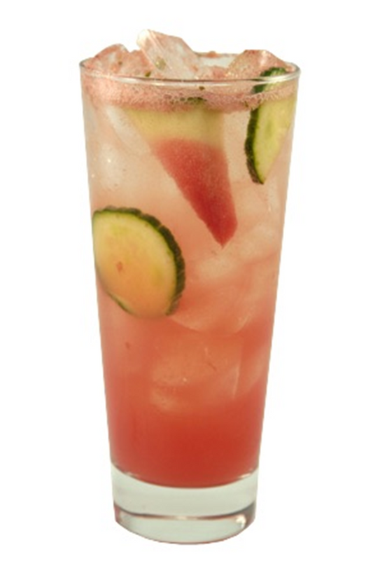 watermelon cucumber gin spritzer