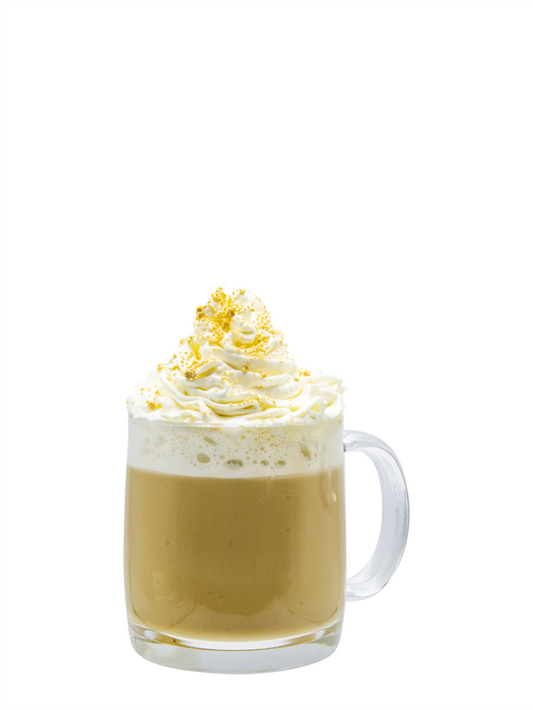 golden beignet latte