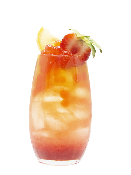 strawberry bubble burst tea