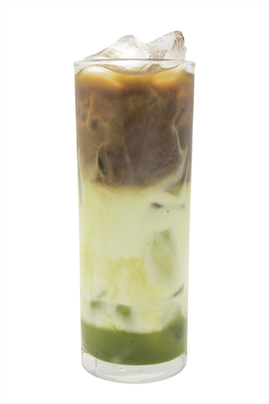 layered matcha espresso