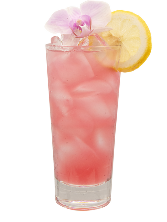 spiked hibiscus lemonade