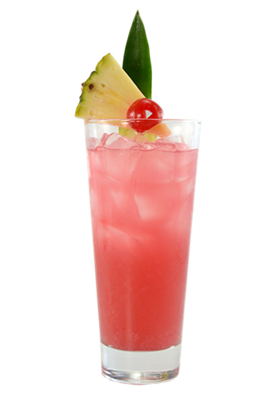 spiked pineapple cherry limeade