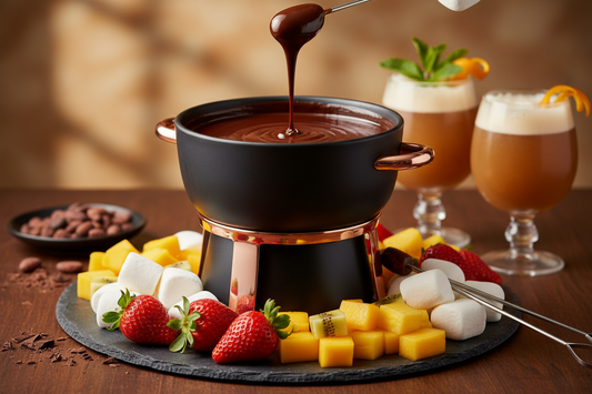 Fondue au Chocolat Noir et Caramel