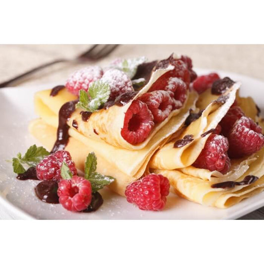 Homemade Raspberry & Chocolate Crepes