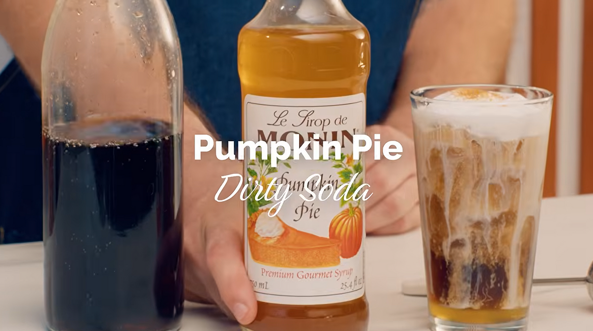 Load video: pumpkin pie dirty soda recipe