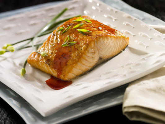 Pan Seared Salmon with Blood Orange Gastrique
